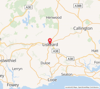 Map of Liskeard, EnglandEngland