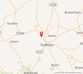 Map of Liston, EnglandEngland