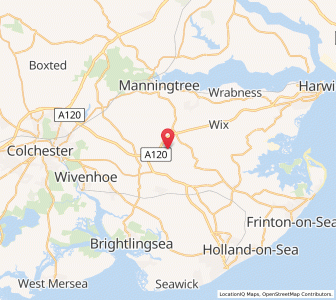 Map of Little Bentley, EnglandEngland