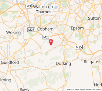 Map of Little Bookham, EnglandEngland