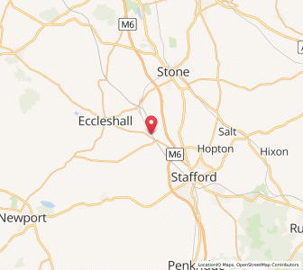 Map of Little Bridgeford, EnglandEngland