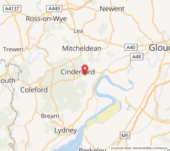 Map of Little Dean, EnglandEngland