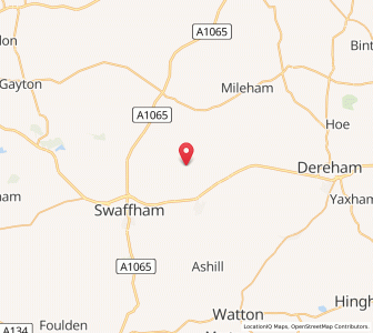 Map of Little Dunham, EnglandEngland