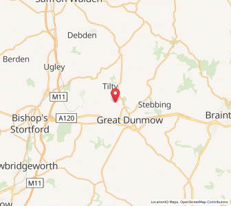 Map of Little Easton, EnglandEngland