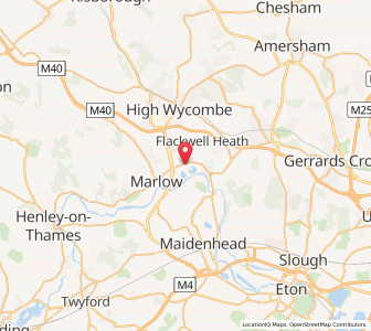 Map of Little Marlow, EnglandEngland