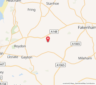 Map of Little Massingham, EnglandEngland