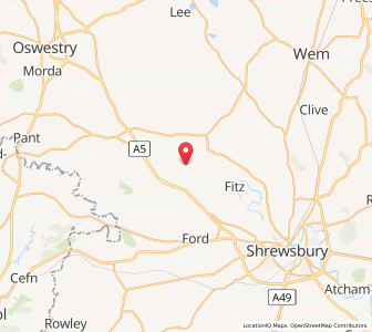 Map of Little Ness, EnglandEngland