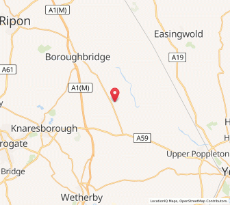 Map of Little Ouseburn, EnglandEngland