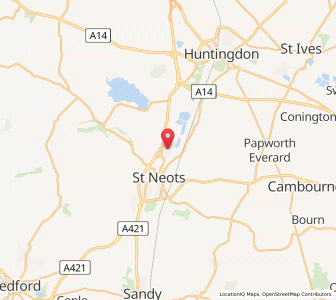 Map of Little Paxton, EnglandEngland