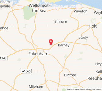 Map of Little Snoring, EnglandEngland