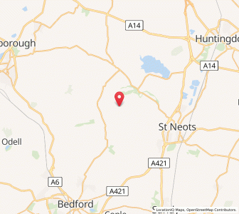 Map of Little Staughton, EnglandEngland