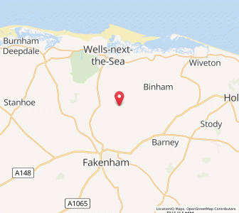 Map of Little Walsingham, EnglandEngland