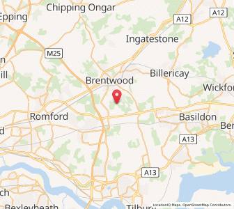Map of Little Warley, EnglandEngland