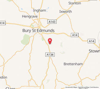 Map of Little Welnetham, EnglandEngland