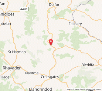 Map of Llananno, WalesWales