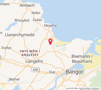 Map of Llanbedrgoch, WalesWales