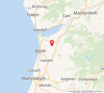 Map of Llancynfelyn, WalesWales