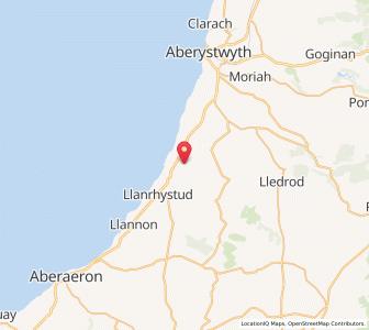 Map of Llanddeiniol, WalesWales
