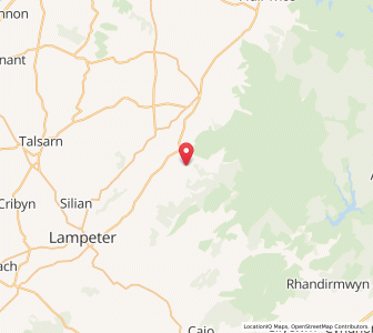 Map of Llanddewi-Brefi, WalesWales