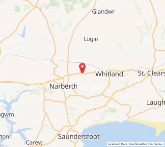 Map of Llanddewi Velfrey, WalesWales