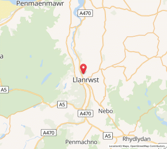 Map of Llanddoget, WalesWales