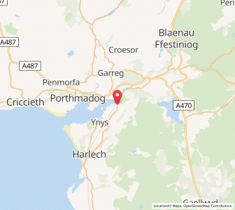 Map of Llandecwyn, WalesWales