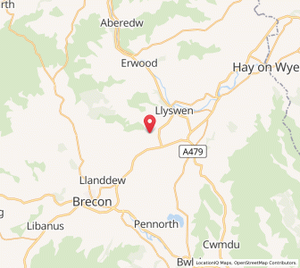 Map of Llandefalle, WalesWales