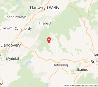 Map of Llandeilor-Fan, WalesWales