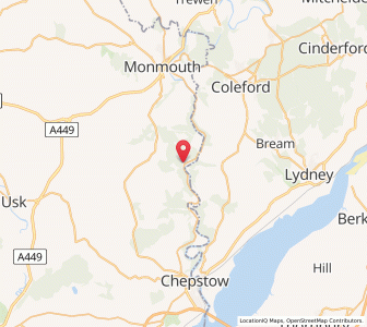 Map of Llandogo, WalesWales