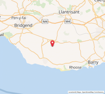 Map of Llandough, WalesWales