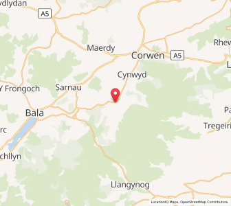 Map of Llandrillo, WalesWales