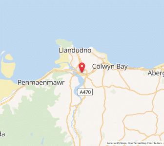 Map of Llandudno Junction, WalesWales