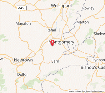 Map of Llandyssil, WalesWales