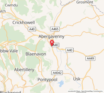 Map of Llanellen, WalesWales