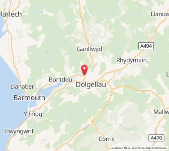 Map of Llanelltyd, WalesWales