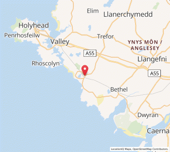 Map of Llanfaelog, WalesWales