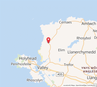 Map of Llanfaethlu, WalesWales