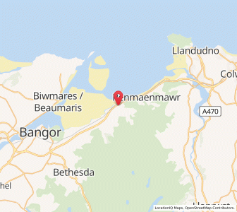Map of Llanfairfechan, WalesWales