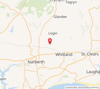 Map of Llanfallteg, WalesWales