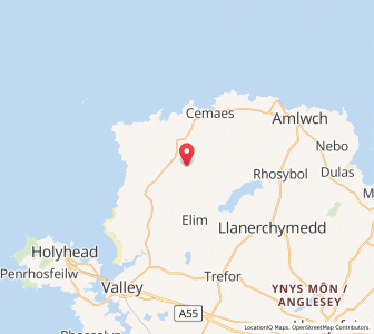 Map of Llanfflewyn, WalesWales