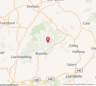 Map of Llanfihangel-Rhos-y-corn, WalesWales