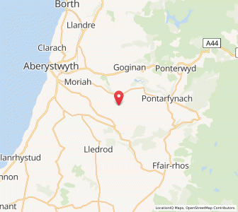 Map of Llanfihangel-y-creuddyn, WalesWales