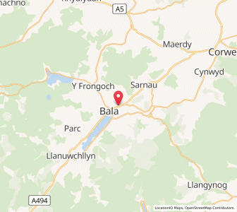 Map of Llanfor, WalesWales