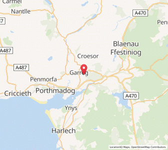Map of Llanfrothen, WalesWales