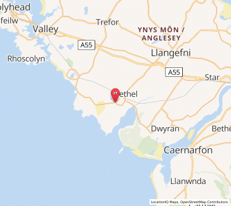 Map of Llangadwaladr, WalesWales