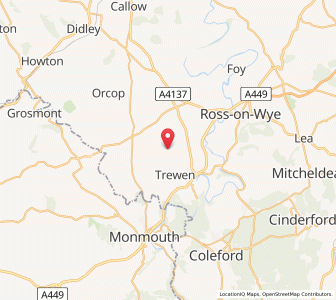 Map of Llangarron, EnglandEngland