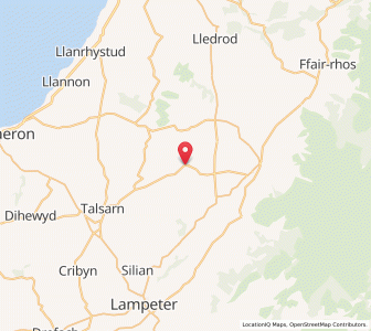 Map of Llangeitho, WalesWales