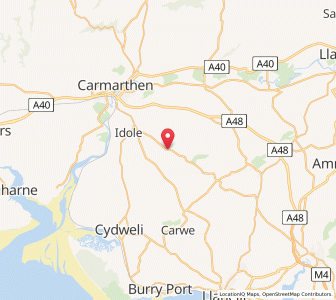 Map of Llangendeirne, WalesWales
