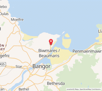 Map of Llangoed, WalesWales