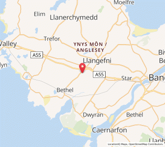 Map of Llangristiolus, WalesWales